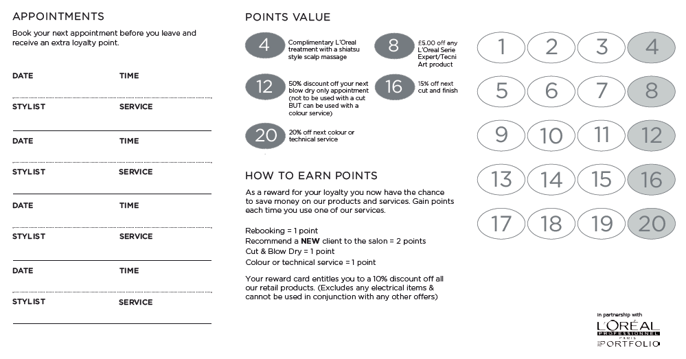 Rewarding you for your loyalty – Reward Cards