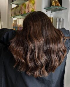 brunette balayage long Zappas